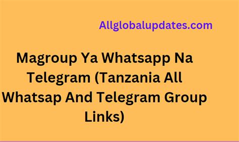 Link Za Magroup Ya Whatsapp Tanzania. . Link za magroup ya telegram